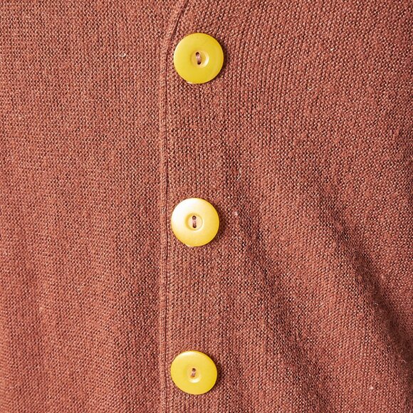1960s Brown Springfoot Cardigan Sweater - Picture 10 of 11